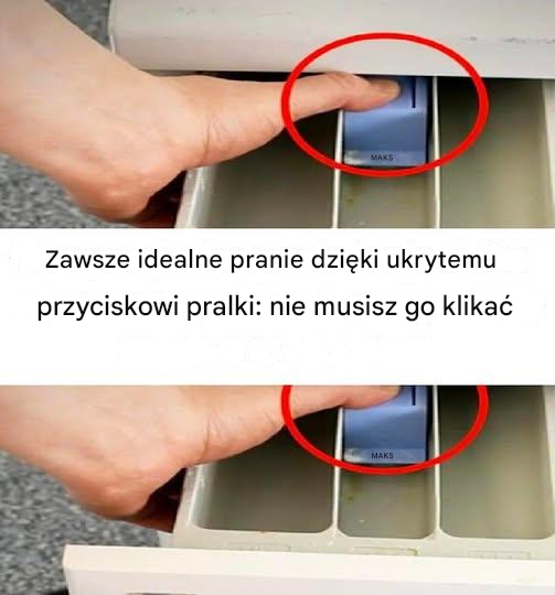 Zawsze nieskazitelnie czyste pranie dzięki ukrytemu przyciskowi pralki: nigdy nie będziesz musiał go naciskać