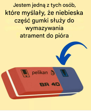 Do czego właściwie służy niebieska część gumki?