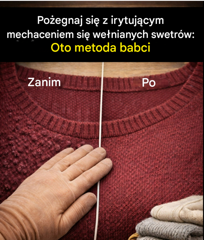 Niezawodna metoda na pozbycie się nieestetycznych małych plamek na wełnianych swetrach