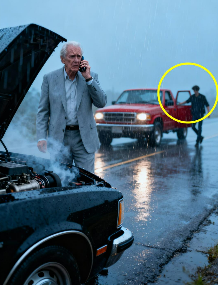 Samotny ojciec pomógł starszemu mężczyźnie spacerującemu samotnie w deszczu — a następnego dnia ten sam mężczyzna pomógł mu uratować pracę.