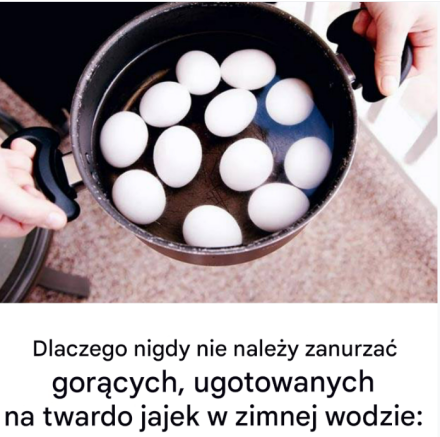 Dlaczego nigdy nie należy zanurzać gorących, ugotowanych na twardo jajek w zimnej wodzie: wyjaśnienie szefów kuchni