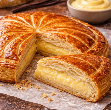 Ciasto Królewskie z Kremem Cukierniczym Chrupiące, złociste i przepysznie rozpływające się w ustach… Delikatny zamiennik serka frangipane, idealny zarówno dla młodych, jak i starszych 😍