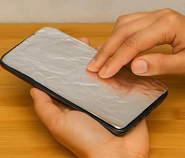 Domowy sposób na użycie folii aluminiowej, który może uratować ekran Twojego telefonu