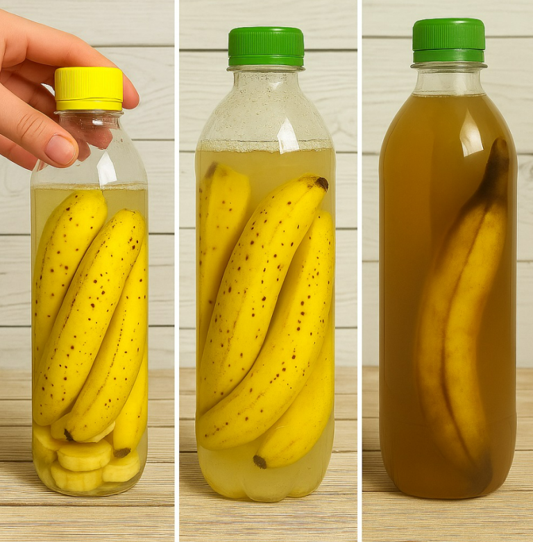 Skórki od banana: włóż je do butelki. Wykorzystując je w ten sposób, nigdy ich już nie wyrzucisz.