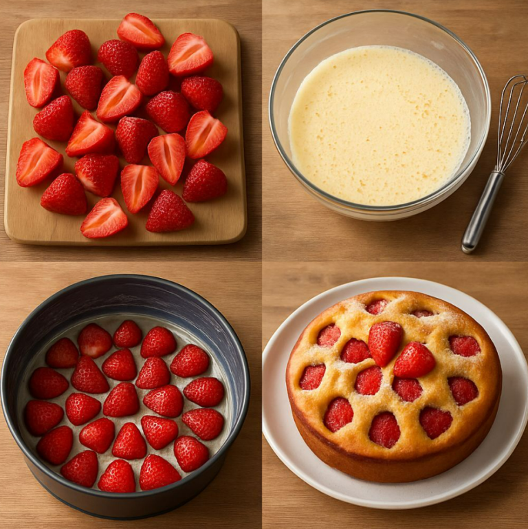 Miękkie ciasto truskawkowe