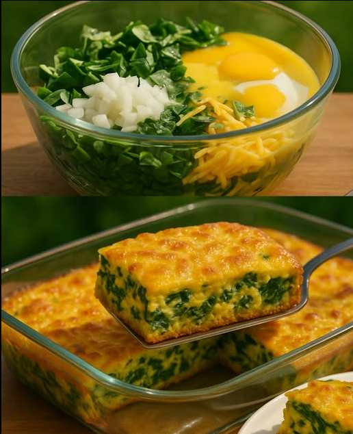 Poziom cukru we krwi spada natychmiast. Zapiekanka z serem, szpinakiem i jajkami.