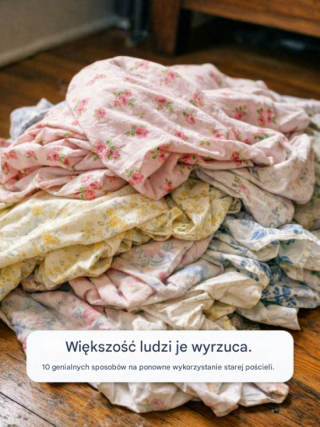 Większość ludzi je wyrzuca. 10 genialnych sposobów na ponowne wykorzystanie starej pościeli