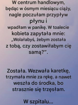 Kobieta, która została: niespodziewany akt życzliwości w centrum handlowym