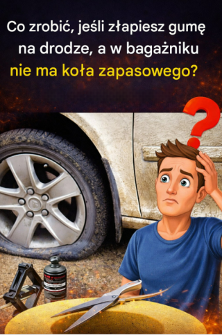 Co zrobić, jeśli złapiesz gumę na drodze, a w bagażniku nie ma koła zapasowego?