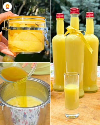 Przepis na domowy krem ​​limoncello  read more on: https://www.cookist.com/homemade-limoncello-cream-recipe/p1/ https://www.cookist.com/