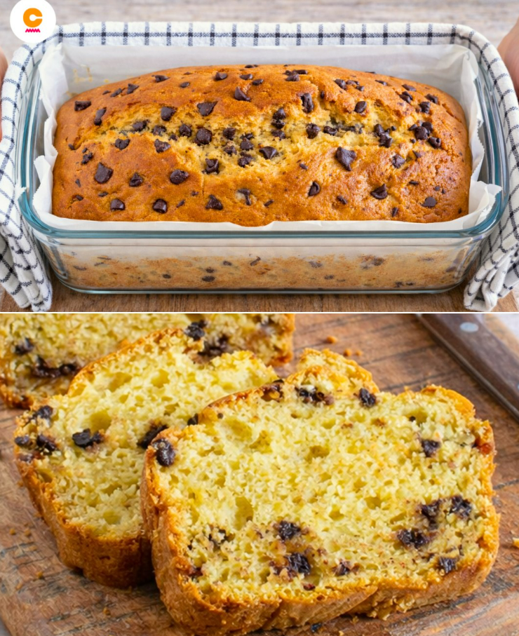 Wegański chleb z kawałkami czekolady w jednej misce   read more on: https://www.cookist.com/one-bowl-vegan-chocolate-chip-loaf-cake/ https://www.cookist.com/