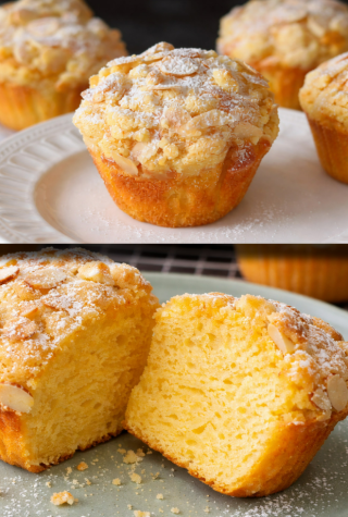 MUFFINKI POMARAŃCZOWE Z MIGDAŁOWĄ KRUSZONKĄ