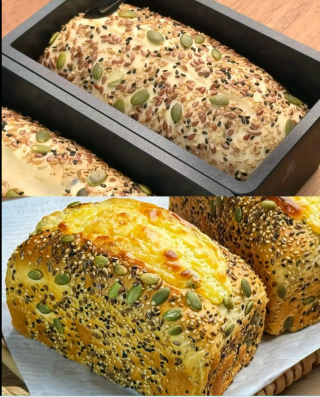 Chleb z serem śmietankowym i żurawiną z sosem maślanym