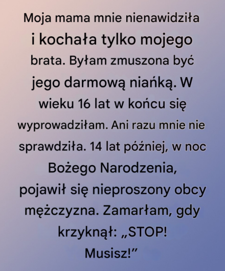 „Wizyta w noc Bożego Narodzenia, która zmieniła bieg wszystkiego”