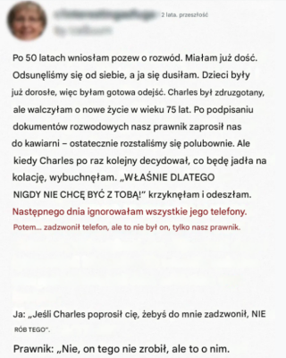 Całe życie razem, a potem jeden wybór zmienił wszystko