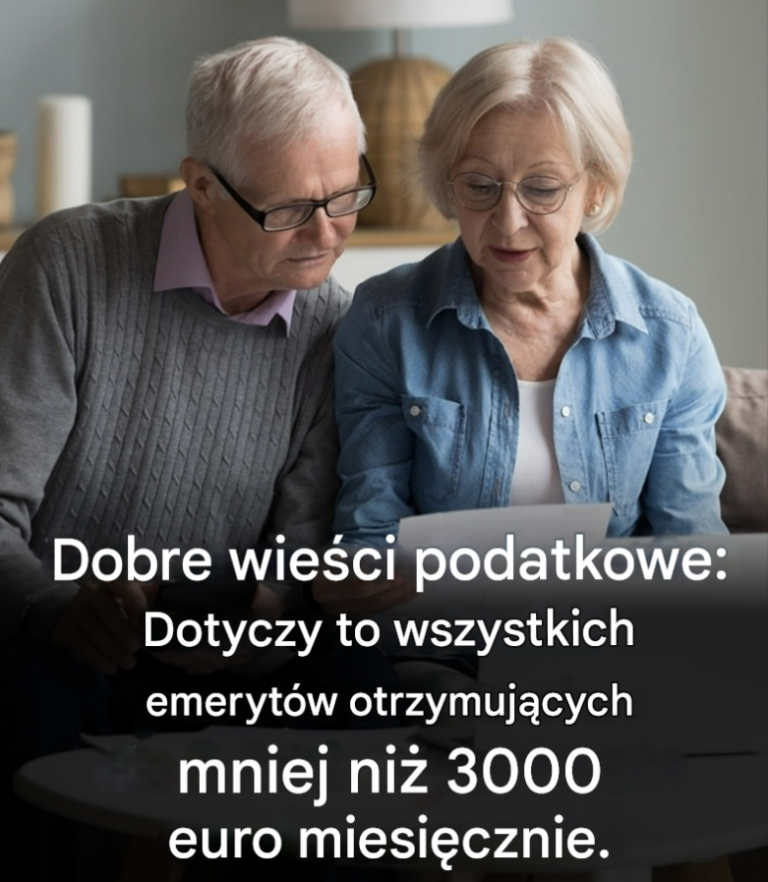 Wszyscy emeryci z miesięcznymi dochodami poniżej 3000 euro kwalifikują się do skorzystania z tej dobrej wiadomości podatkowej.