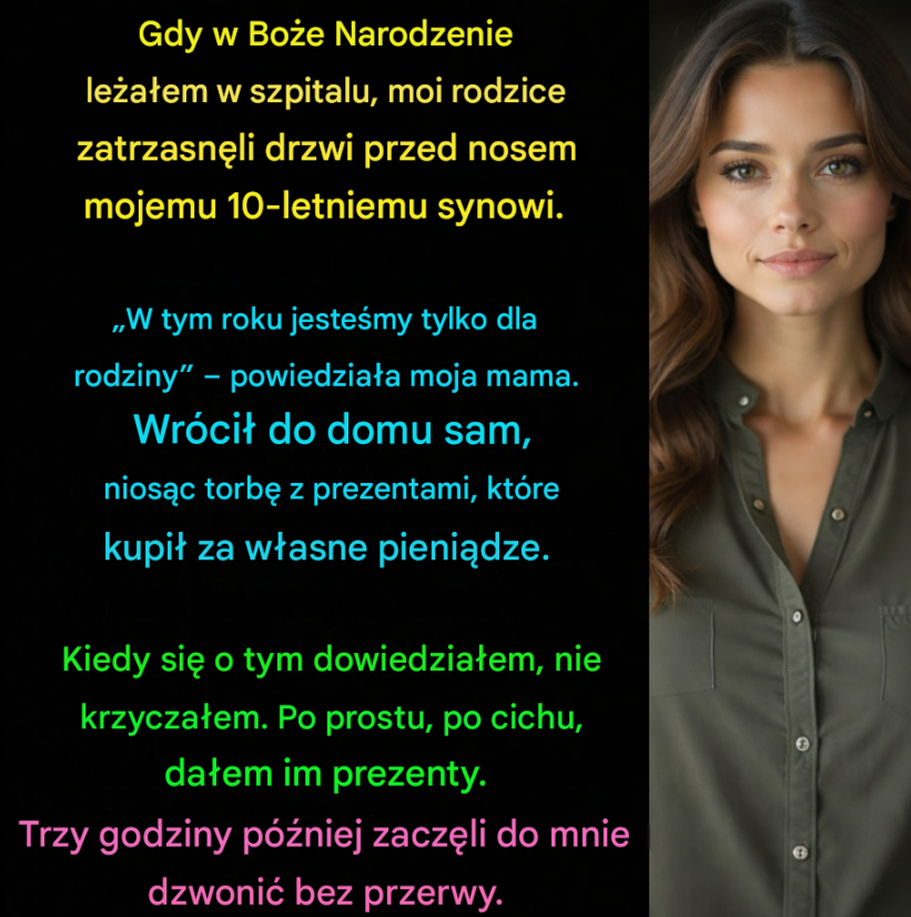 Kiedy w Boże Narodzenie leżałem w szpitalu, moi rodzice podjęli decyzję, która naznaczyła mnie na zawsze.