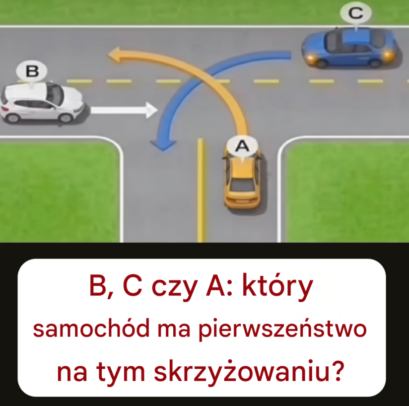 Który pojazd ma pierwszeństwo na tego typu skrzyżowaniu?