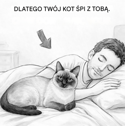 Jeśli Twój kot śpi z Tobą każdej nocy, oto co może to oznaczać.