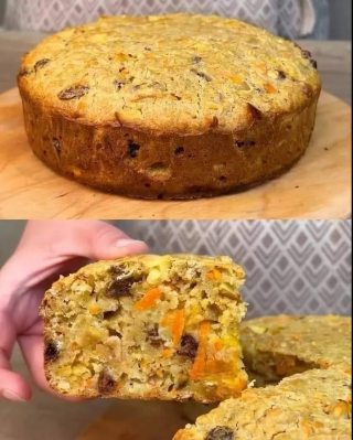 Pieczone płatki owsiane z marchewką i owocami