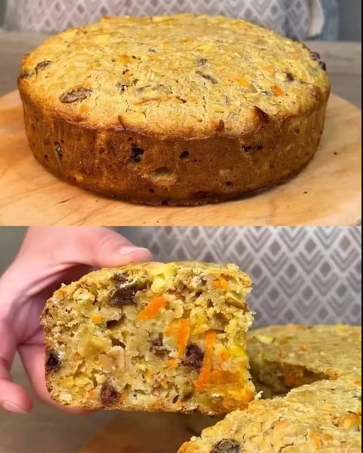 Pieczone płatki owsiane z marchewką i owocami